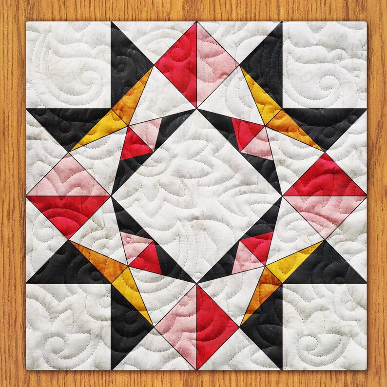 Exploding Star Quilt Block PDF Pattern With Video Tutorial Etsy Canada