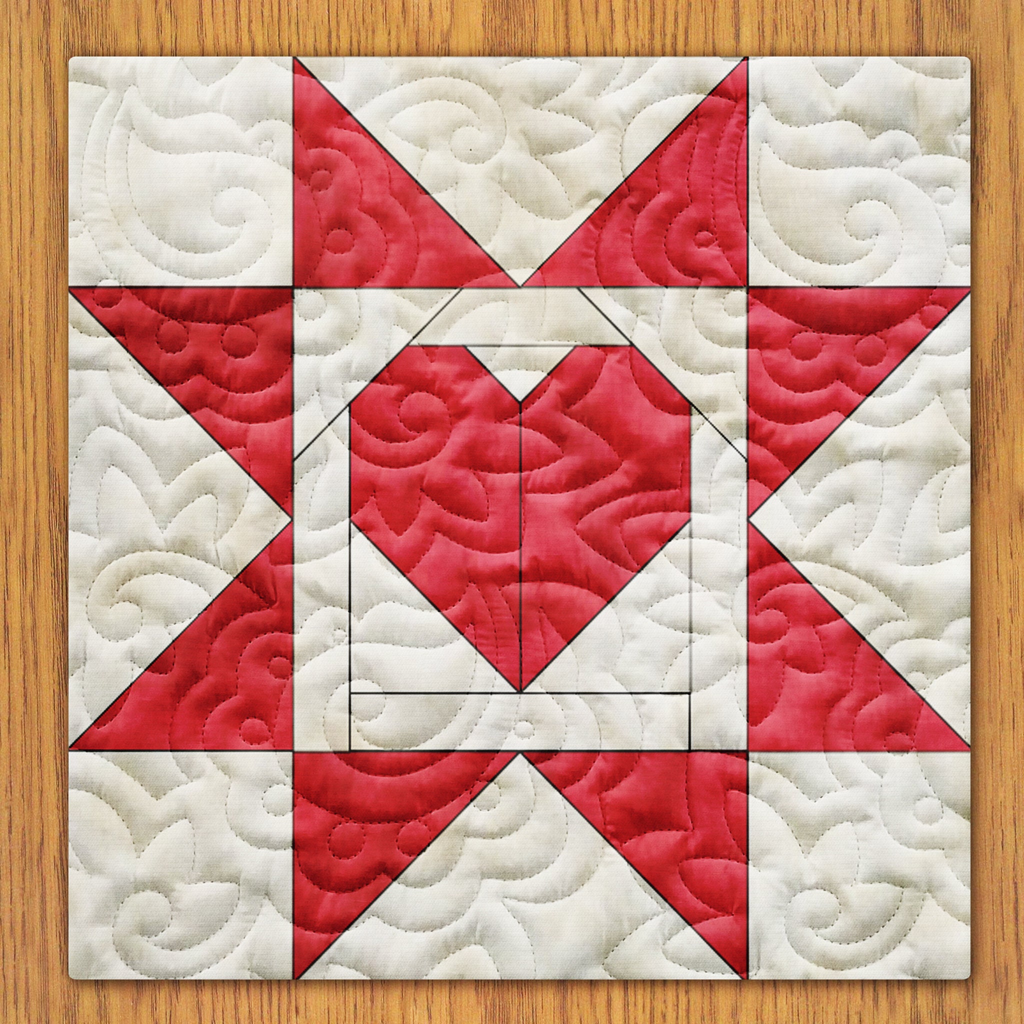 Hearts and Stars Quilt Block PDF Pattern With Video Tutorial Etsy