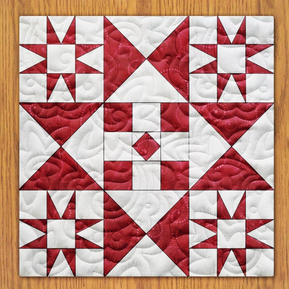 Ohio Star Cluster Quilt Block PDF Pattern With Video Tutorial Etsy