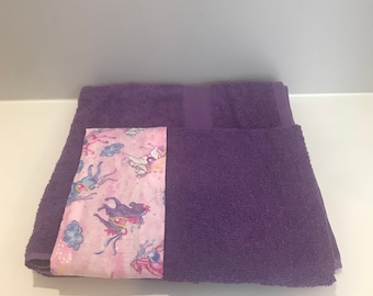 Unicorn Hooded Towel - Purple