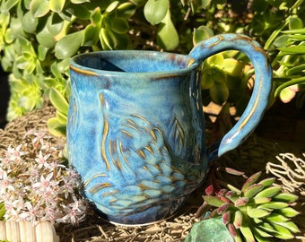 Mermaid Mugs Pottery // Mermaid Tail Mugs, Mermaid Gifts, Coffee Mugs, Ocean Gifts, Mermaid Pottery, Pottery Mugs, Blue Mugs, Ocean Lovers