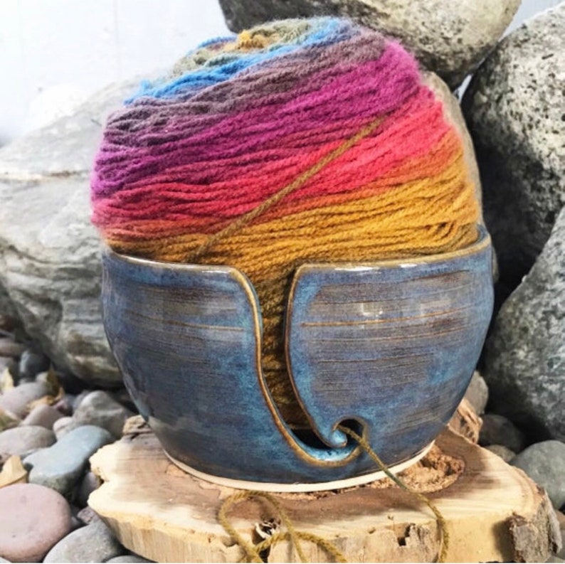 Yarn Bowl Face Pottery // Yarn Bowl Ceramic Yarn Bowl Face Etsy