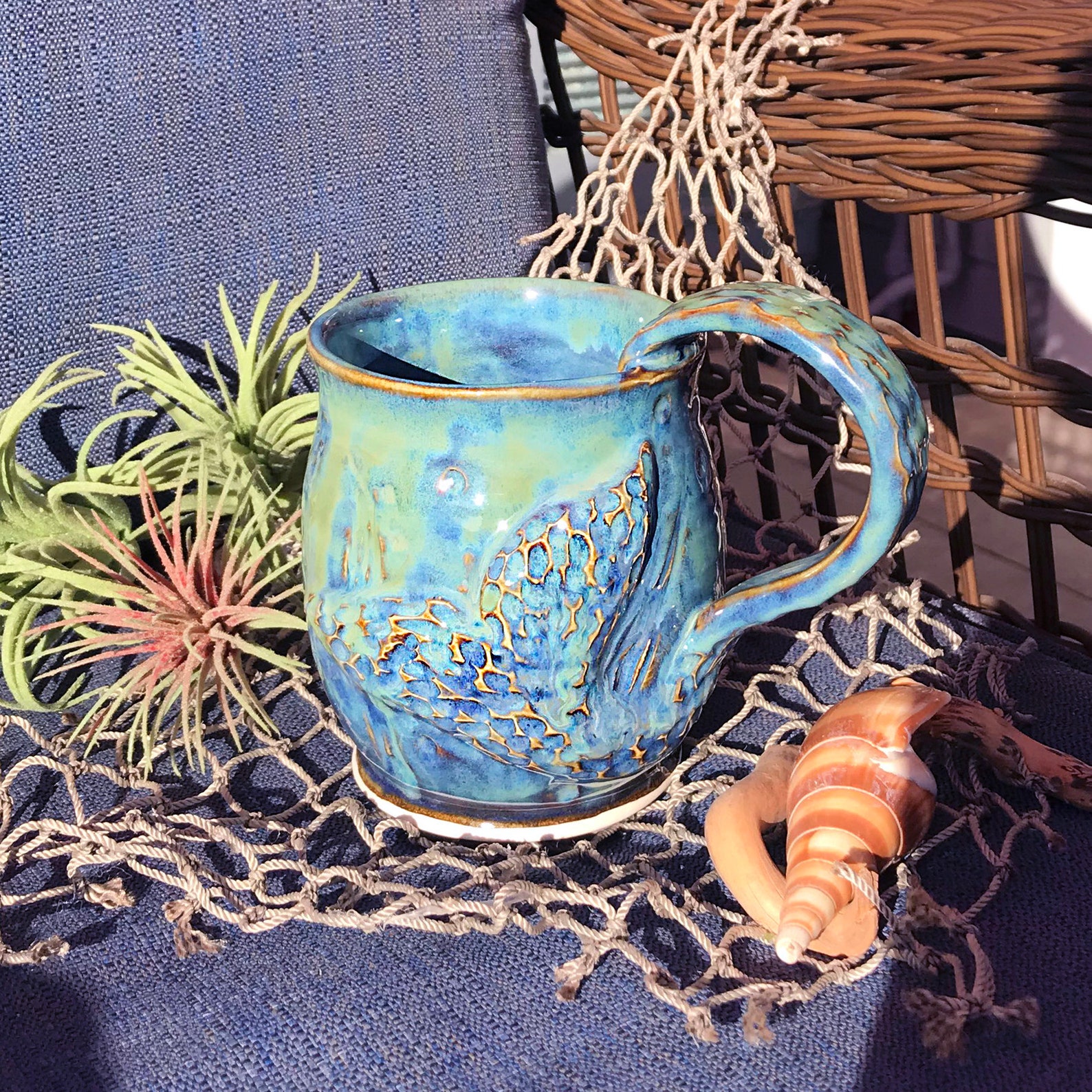 Mermaid Mugs Pottery // Mermaid Tail Mugs Mermaid Gifts Etsy