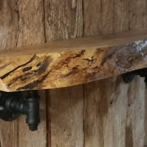Live edge big leaf maple shelf