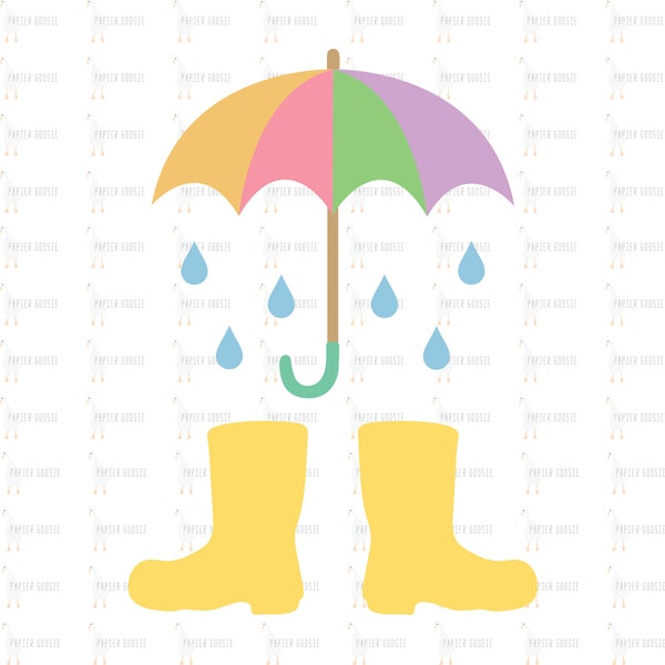 Umberella, Rain Boots, SVG, Umberella SVG, Rain Boots SVG, Umberella Cut File, Rain Boots Cut File, Rain Svg, Welly Boots, Weather Svg