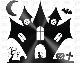 Download Halloween svg Haunted House svg halloween svg files | Etsy