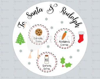 Download Santa plate svg | Etsy