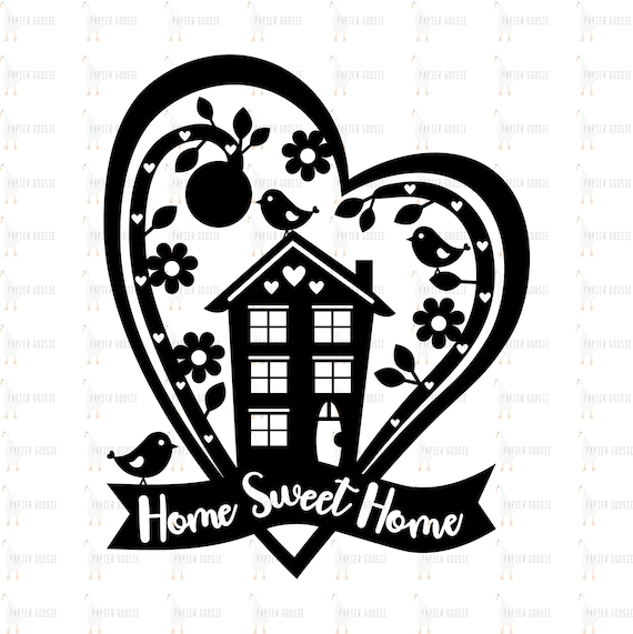 Free Free 63 Silhouette Home Sweet Home Svg SVG PNG EPS DXF File