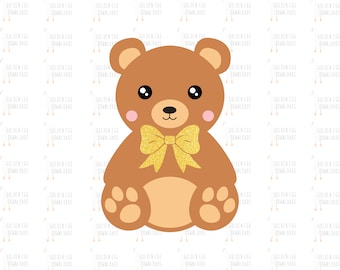 Teddy SVG, Teddy Bear SVG, Bear SVG, Cute Teddy Bear Clipart, Teddy Bear Clipart, Cut File, Instant Download, Teddy Silhouette