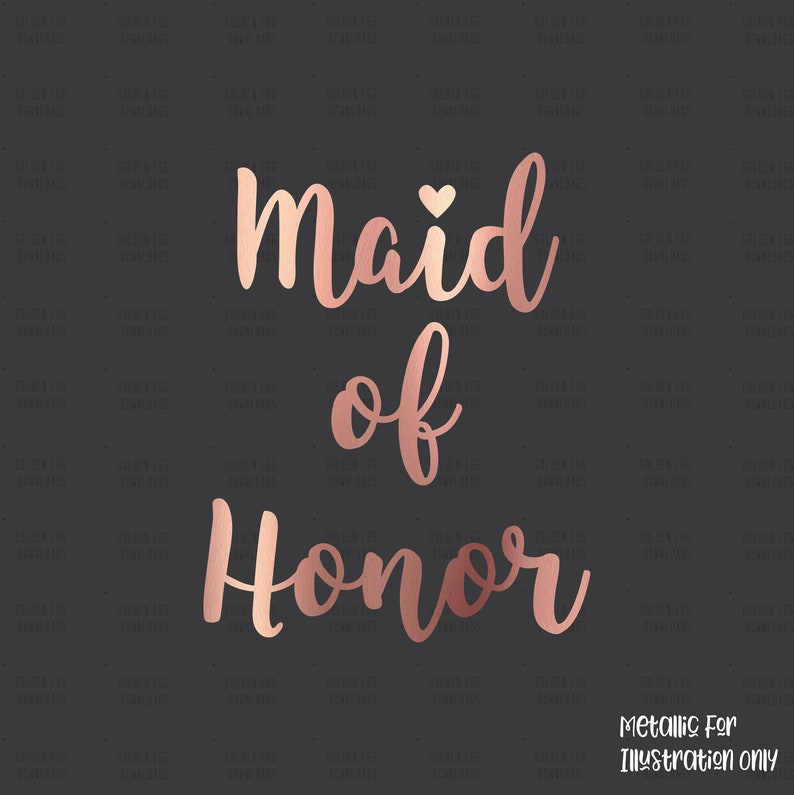 Maid of Honor SVG Wedding SVG Instant Download Maid of Etsy