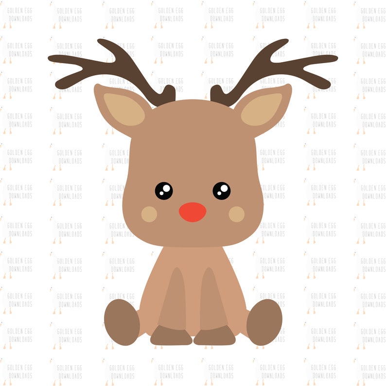 Cute Baby Deer Fawn Reindeer SVG Christmas Reindeer SVG ...