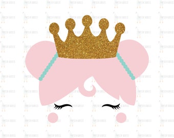 Baby Princess SVG, Cute Princess SVG, Princess Shirt, Fairy, Eyelashes, Princess Crown SVG, Silhouette Princess Cut File, Cricut Cut File