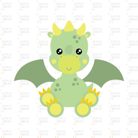 Download Cute Dragon Svg Fantasy Svg Baby Dragon Clipart Dragon Cut Etsy