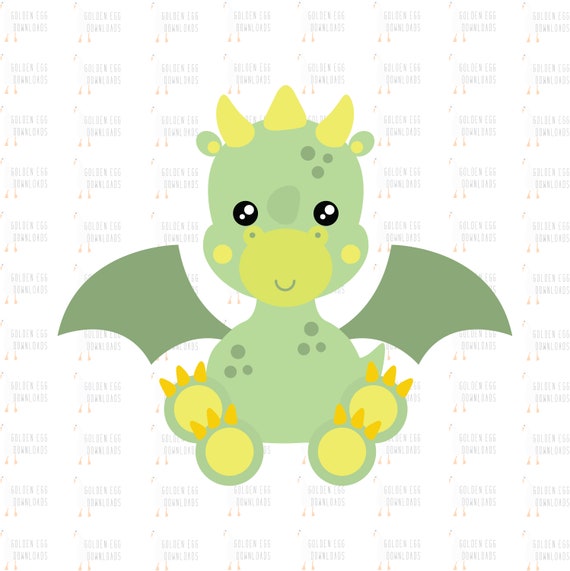 Download Cute Dragon Svg Fantasy Svg Baby Dragon Clipart Dragon Cut Etsy