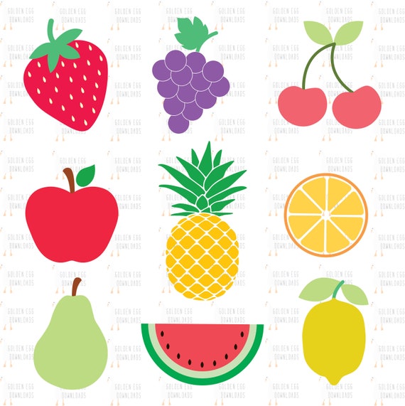 Download Fruit Bundle Svg Orange Apple Pineapple Watermelon Lemon Etsy
