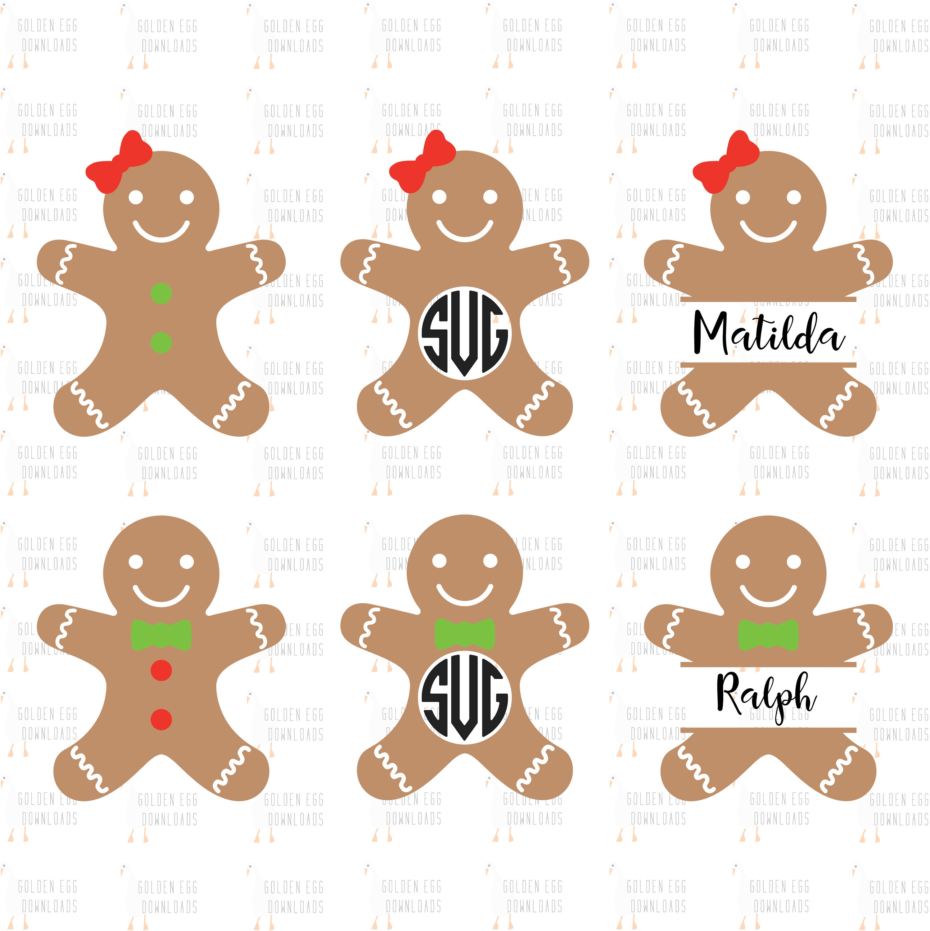 Gingerbread Man SVG Gingerbread Girl SVG Gingerbread Etsy
