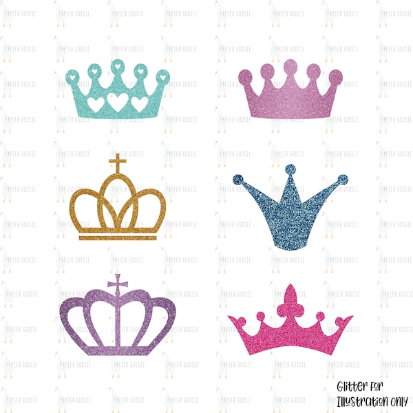 Crown Bundle SVG, Crown SVG, Beautiful Crown SVG, Princess Crown Svg, Queen Crown Svg, King Crown Svg, Prince Crown Svg, Crown Silhouette
