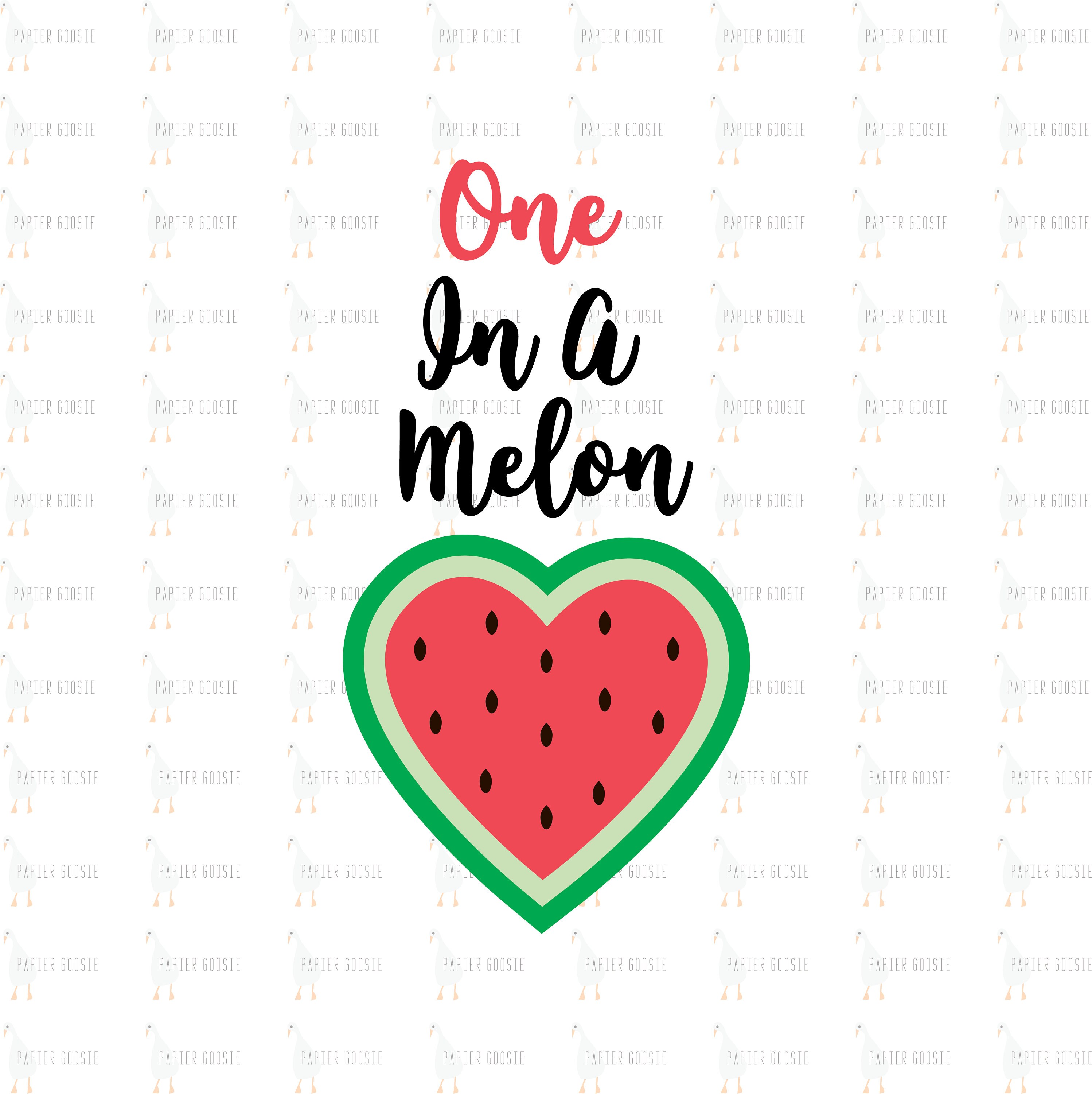 One in A Melon SVG Watermelon Heart Valentine SVG Etsy UK