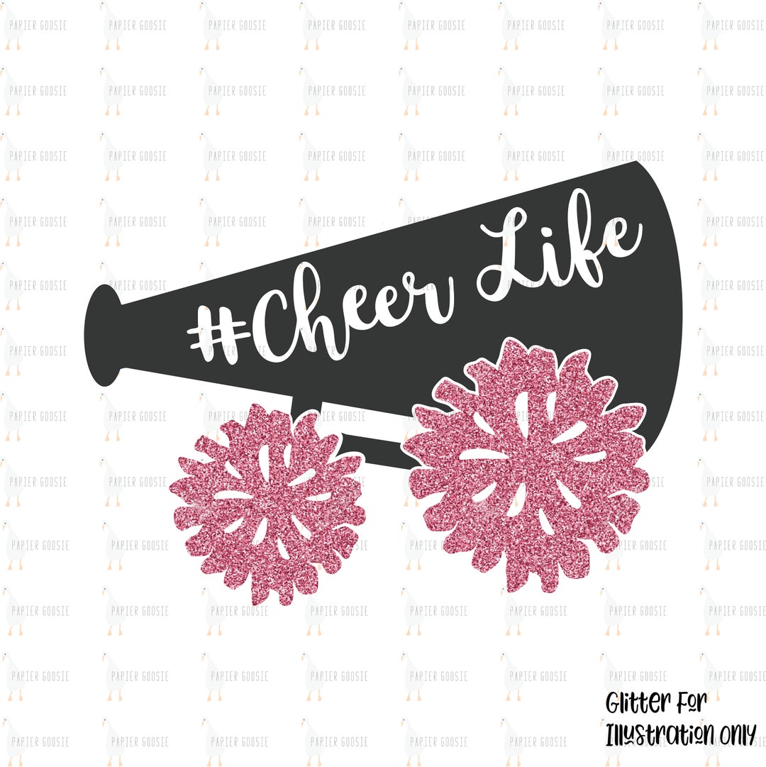 Cheerleader SVG, Cheer SVG, Hashtag Cheer Life SVG, Cheer Life Svg