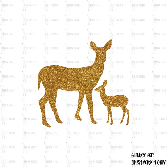 Download Deer Silhouette SVG Deer SVG Mom Deer Baby Deer SVG Mother ...