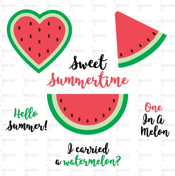 Download Watermelons Svg Melon Svg Watermelon Bundle One In A Etsy