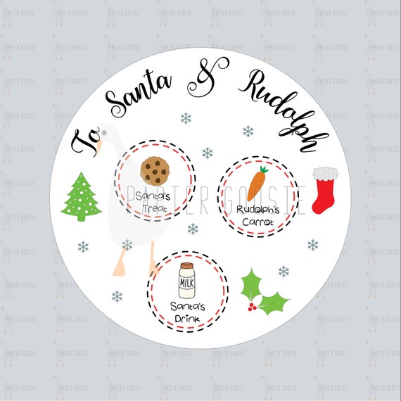 Santa Christmas Eve Plate Svg Instant Download Svg Eps Etsy