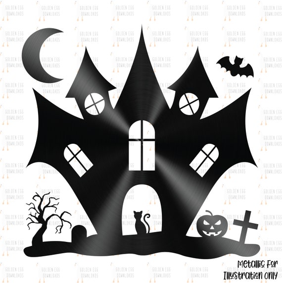 Download Haunted House Svg Haunted House Silhouette Spooky House Svg Etsy