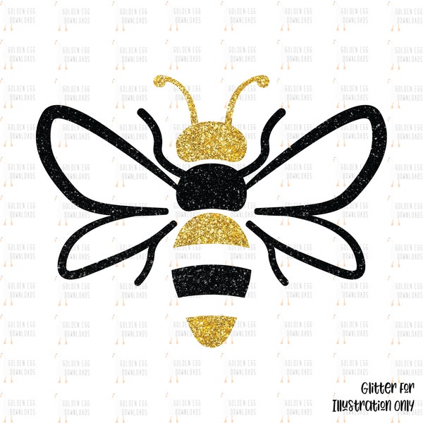 Beautiful Bee SVG, Bee SVG, Bumble Bee SVG, Queen Bee Svg, Cute Bee Clipart, Insect Svg, Bee Cut File, Cricut, Silhouette