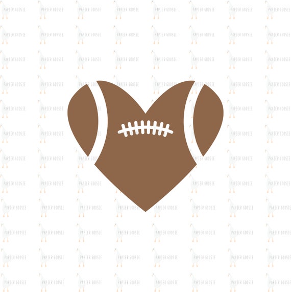 Football Heart Svg American Football Svg I Love Football Etsy