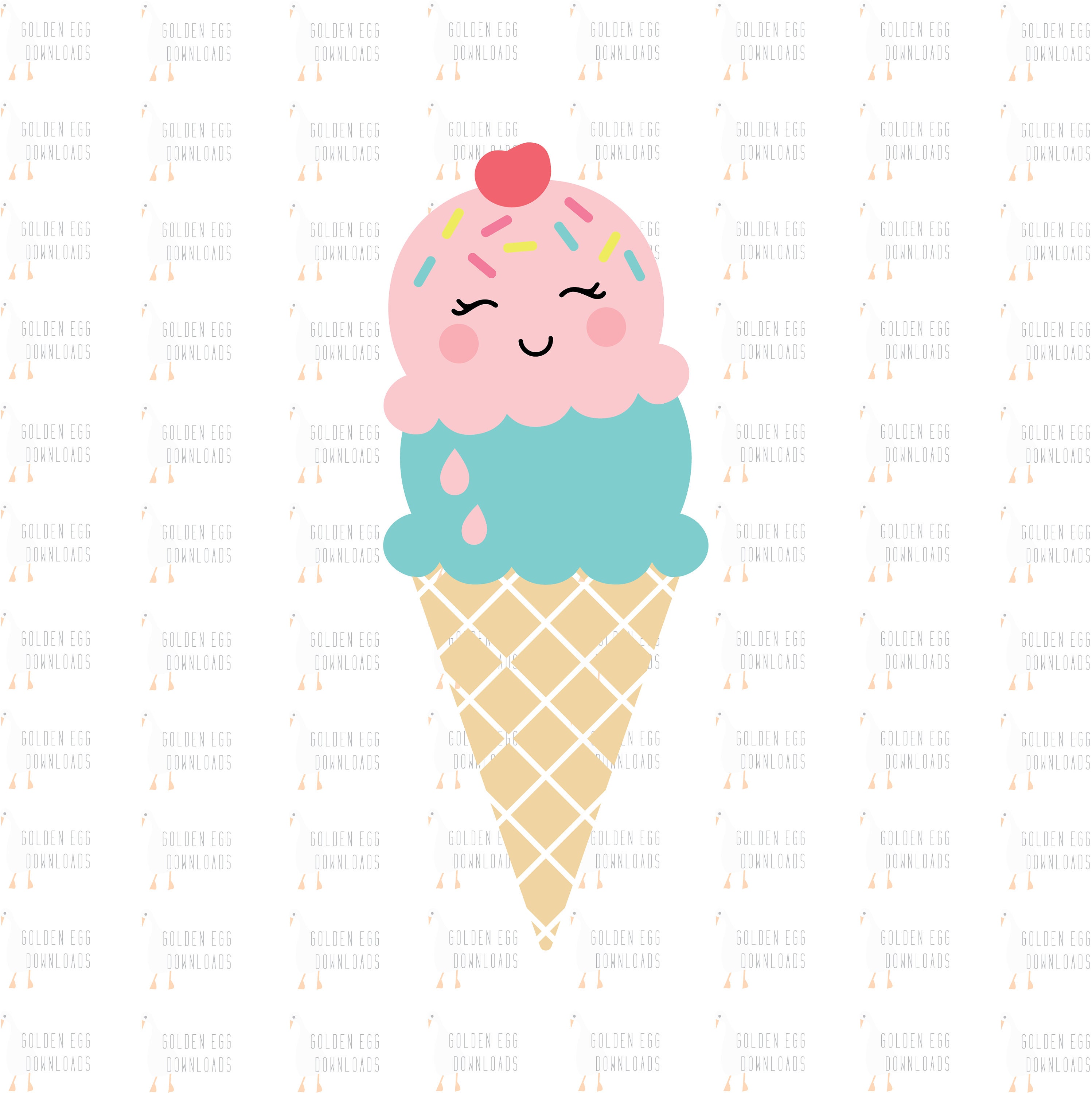 Süßes Eis SVG Süßeste Eiscreme Clipart Süßes Essen SVG | Etsy