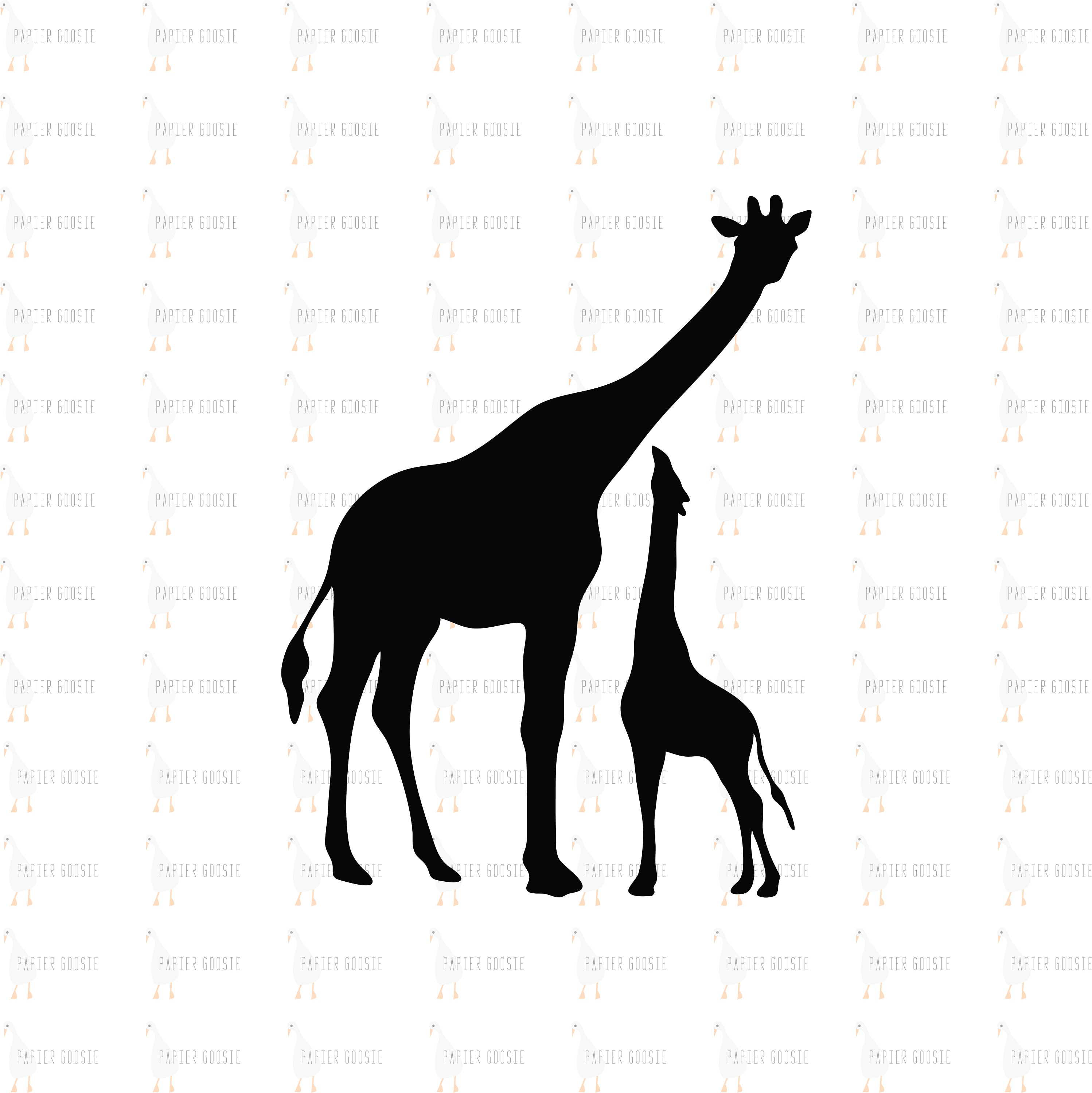 Giraffe Silhouette SVG Giraffe SVG Mom Giraffe Baby Giraffe | Etsy