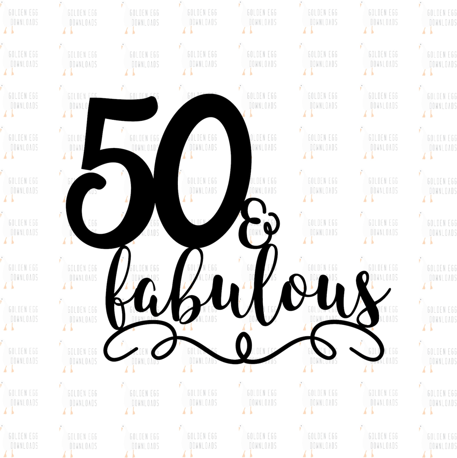 50th Birthday SVG 50 & Fabulous SVG 50 Cake Topper Design - Etsy UK
