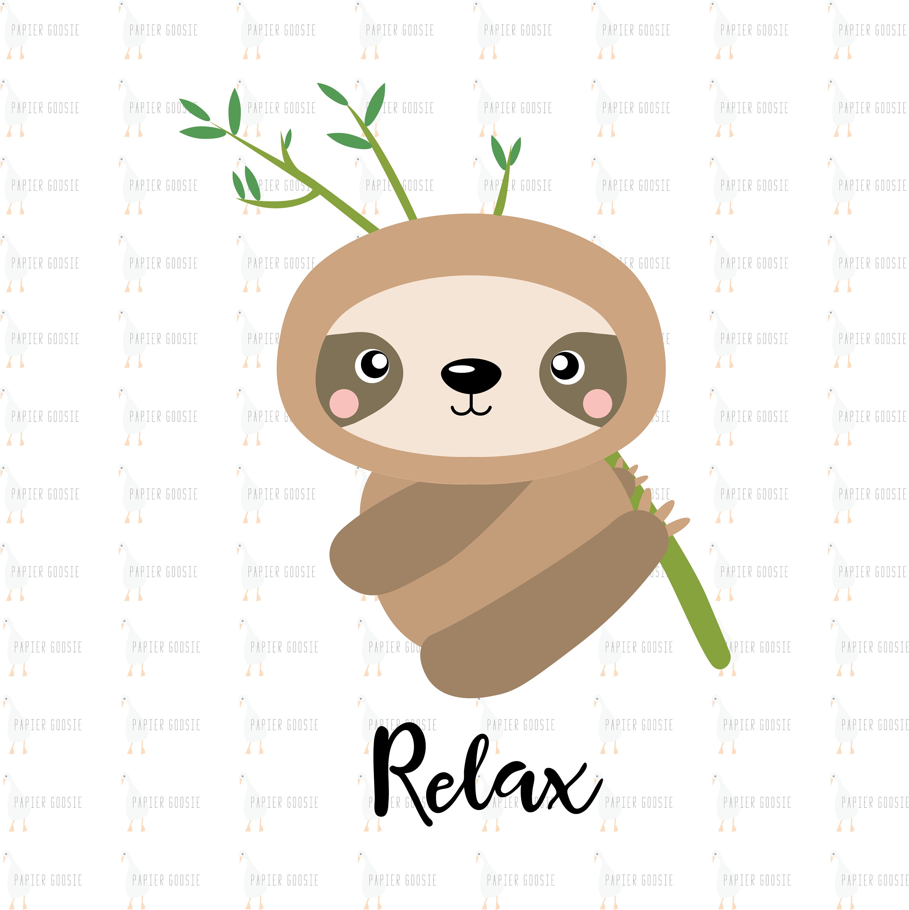 Download Sloth SVG Cute Sloth SVG Cute Baby Sloth Clipart Sloth | Etsy