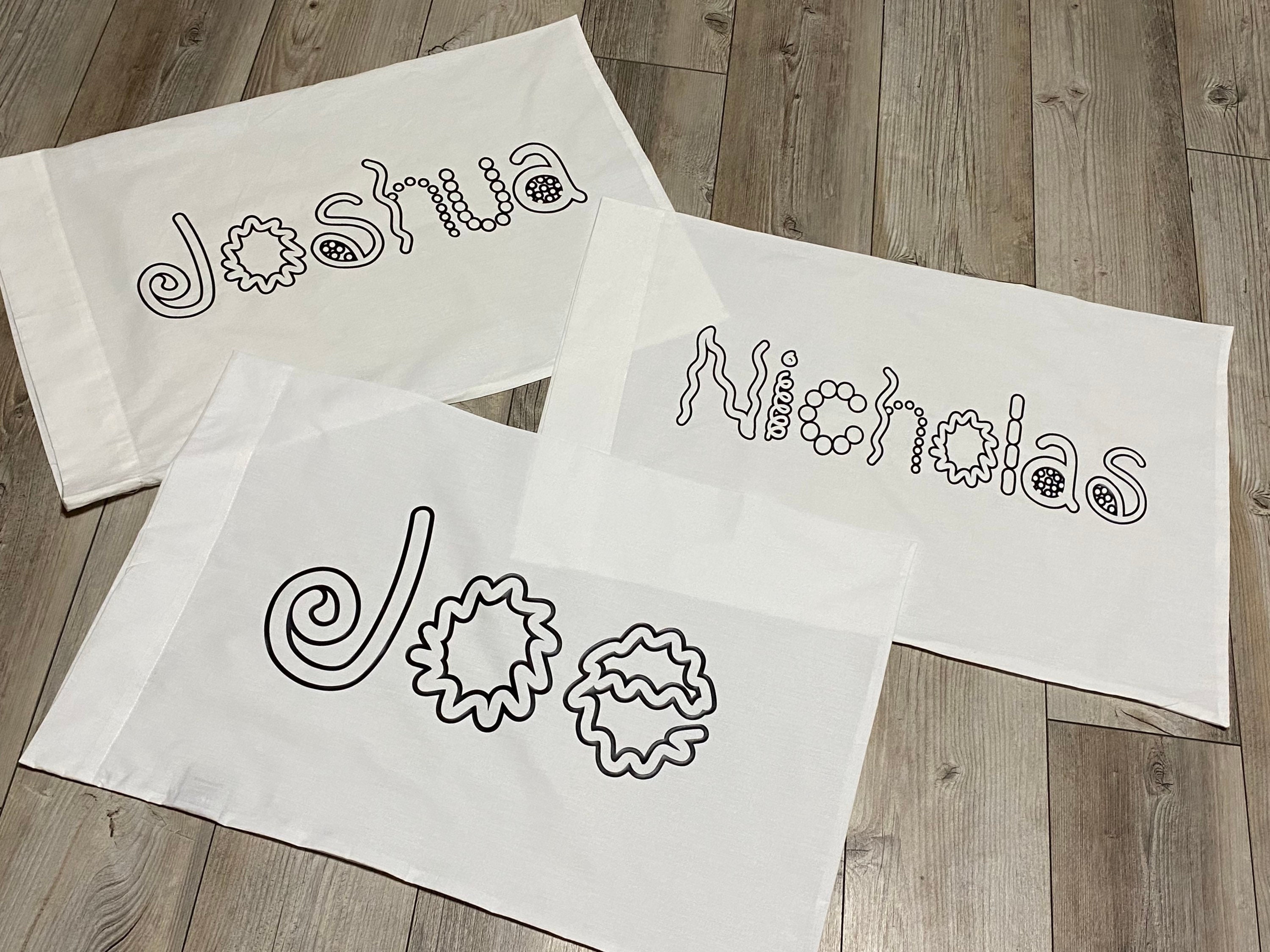 Pillowcase that YOU Color Coloring Pillowcase Coloring Etsy