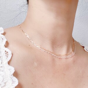 HARLOW • Paperclip Necklace • Dainty Paperclip Chain Necklace • Silver Chain Necklace • Layering Necklace • Choker Necklace  PCNS0821