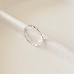 Silver Ring • Stacking Ring • Hammered Ring • Skinny Ring • Midi Ring • Dainty Stacking Ring • Silver Band • Minimalist Ring • SSHR1