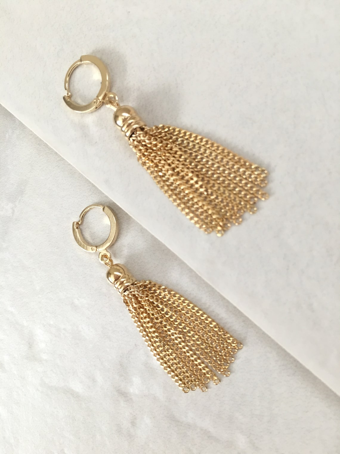 Isla-gold Tassel Earrings Chain Tassel Earrings Tassel - Etsy
