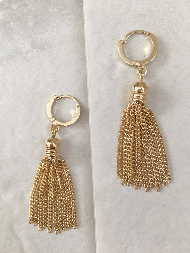 Islagold Tassel Earrings Chain Tassel Earrings Tassel Etsy