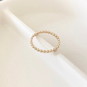 Goldring • Stapelring • Perlenring • Dünner Ring • Midi Ring • Dünner Gold Filled Band • Minimalistischer Ring • GFBR1