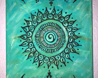 Hand Painted Circle Design