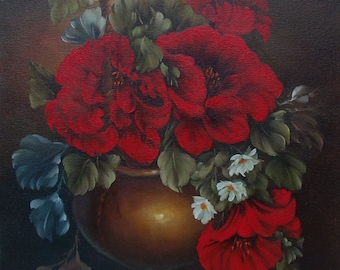 Evening Graces, ORIGINAL OIL PAINTING on Stretched Canvas- Still Life 16&quot; x 20&quot;
