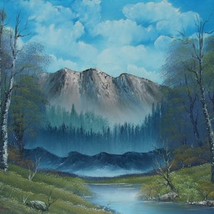 Zigzag Mountain, ORIGINAL OIL PAINTING on Stretched Canvas- Landscape 20&quot; x 16&quot;