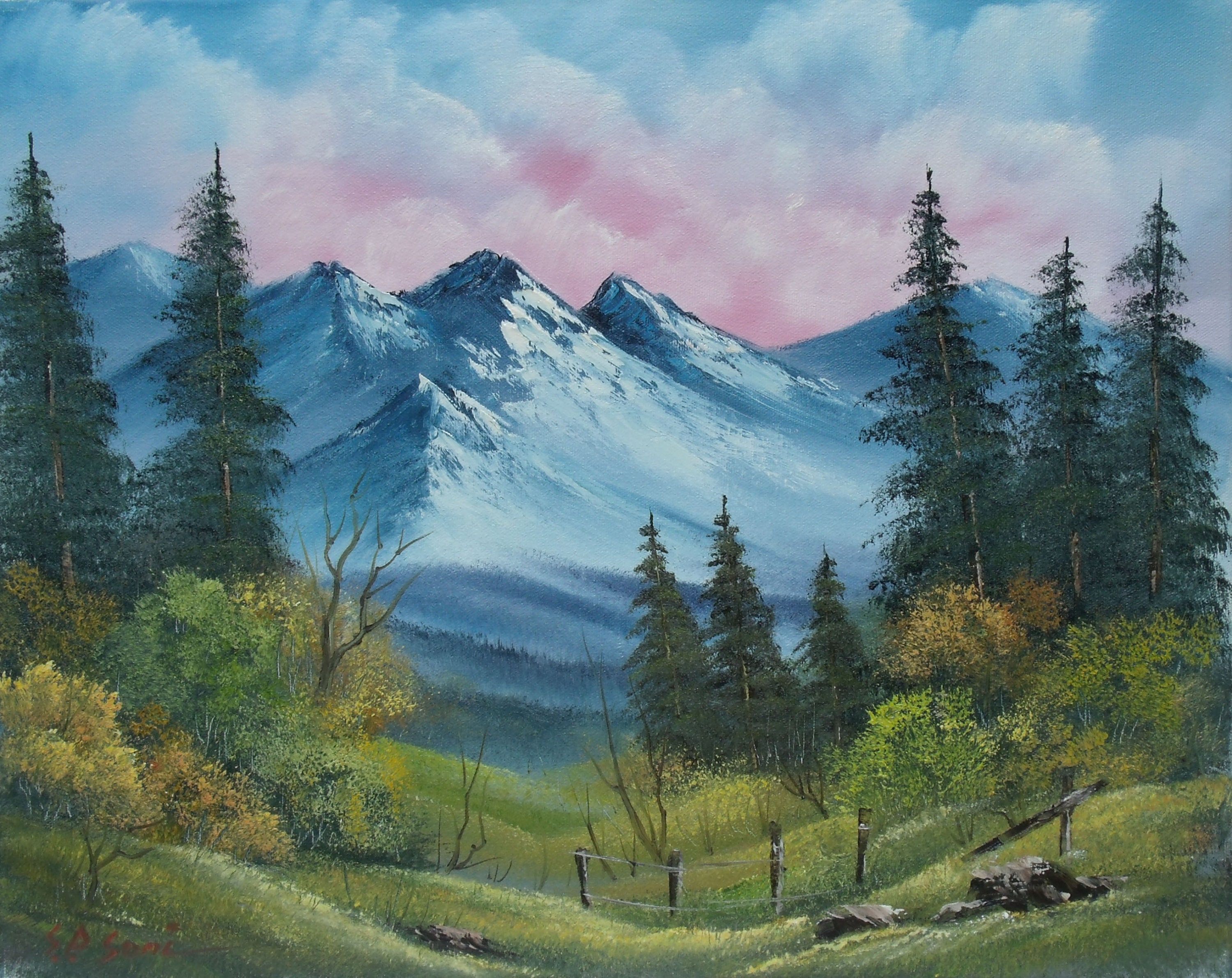 Spring Valley, ORIGINAL OIL PAINTING on Stretched Canvas