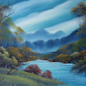 October, ORIGINAL OIL PAINTING on Paper- Landscape 14&quot; x 11&quot;