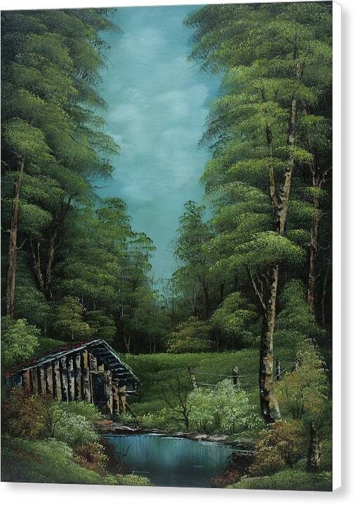 Forest Cabin, ORIGINAL OIL PAINTING on Stretched Canvas- Landscape 16 ...