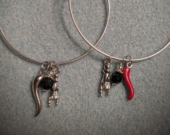 Cornicello Bracelet - Manu Cornuto Bracelet - Evil Eye - Italian Horn Bracelet - Italian Protection Bracelet - Italian Pepper Bracelet