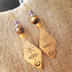 Joyería personalizada de la carta astral - Pendientes de carta de astrología personalizada - Joyería zodiacal personalizada - Astrología personalizada Big Three Jewelry