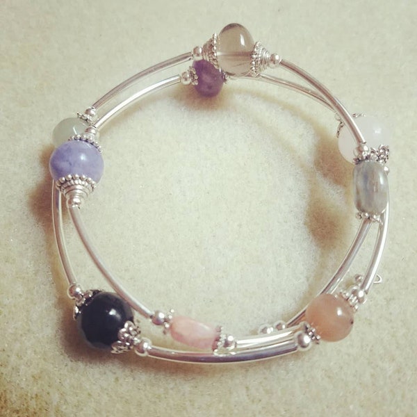 Grief Support Bracelet - Bereavement Comfort Bracelet -   Grief Jewelry - Grief Crystals - Bereavement Crystals - Emotional Healing