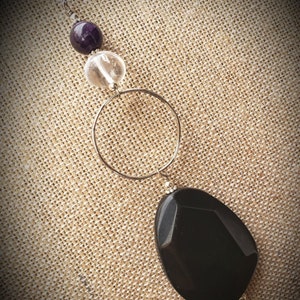 Protection Necklace - Empath Protection Necklace - Energetic Protection Necklace - Crystal Protection Necklace - Obsidian Necklace