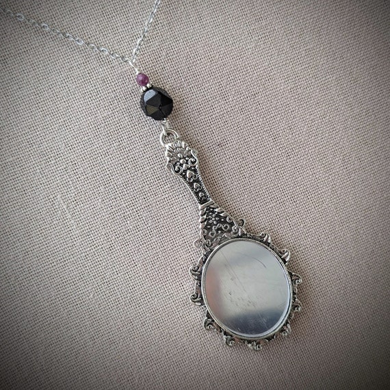 Glamour Magick Mirror Necklace - Magic Mirror Necklace - Mirror Spell Necklace - Affirmation Necklace - Witch's Mirror Necklace